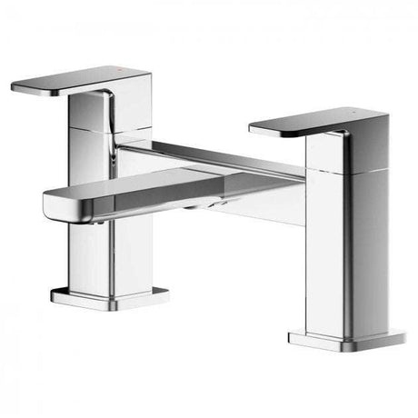 Nuie Windon Modern Pillar Mounted Bath Filler Tap - Chrome - WIN303