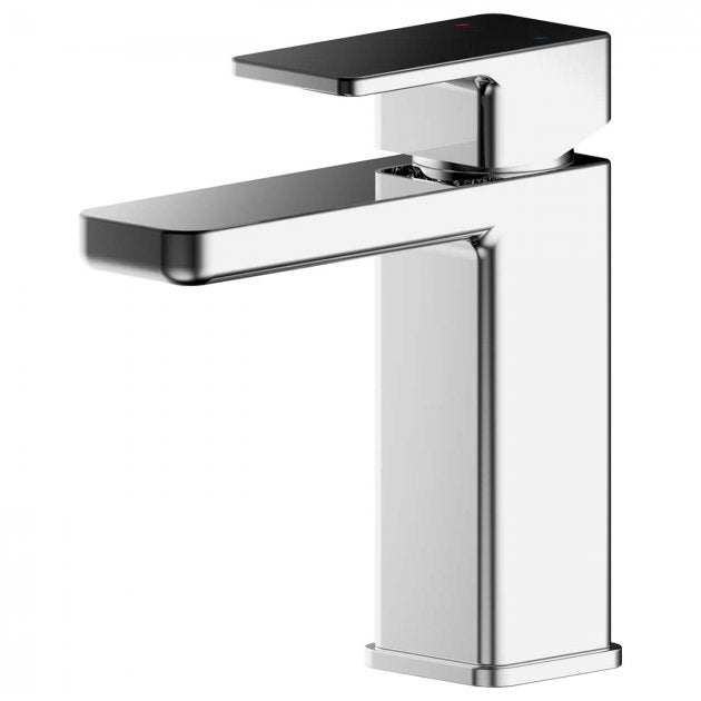 Nuie Windon Push Button Waste Mini Mono Basin Mixer Tap - Chrome - WIN315 - TAP 'N' SHOWER