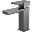 Nuie Windon Mono Basin Mixer Tap with Push Button Waste - Brushed Gun Metal - WIN705 - TAP 'N' SHOWER