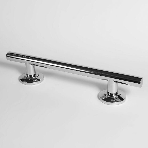 Nymas NymaPRO Contemporary Nylon Flanged Straight Grab Rail 355mm Length - Polished - 310035/SP