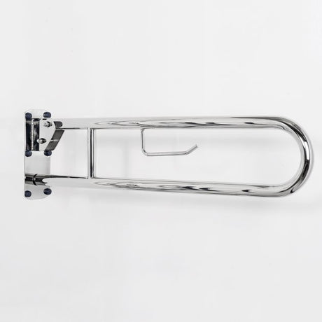 Nymas NymaPRO Lift and Lock Hinged Grab Rail with Roll Holder 800mm Length - Polished - 211480/SP
