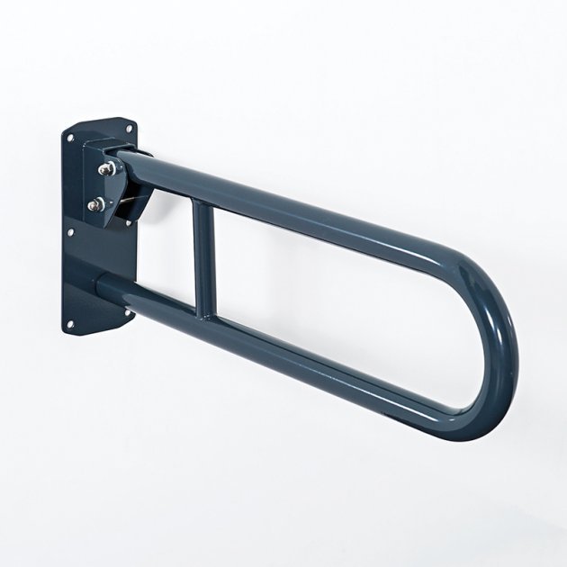 Nymas NymaPRO Stainless Steel Lift and Lock Hinged Grab Rail 800mm Length - Dark Grey - 211880/DG - TAP 'N' SHOWER