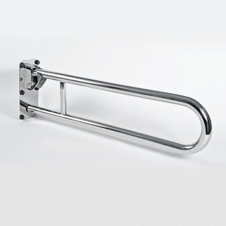 Nymas NymaPRO Stainless Steel Lift and Lock Hinged Grab Rail 800mm Length - Polished - 211880/SP