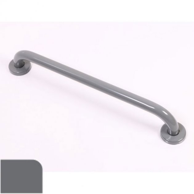 Nymas NymaPRO Round Flange Steel Grab Rail 600mm Length - Dark Grey - G2435C/DG - TAP 'N' SHOWER