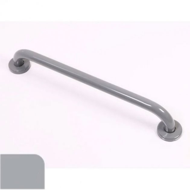 Nymas NymaPRO Round Flange Steel Grab Rail 600mm Length - Grey - G2435C/GY