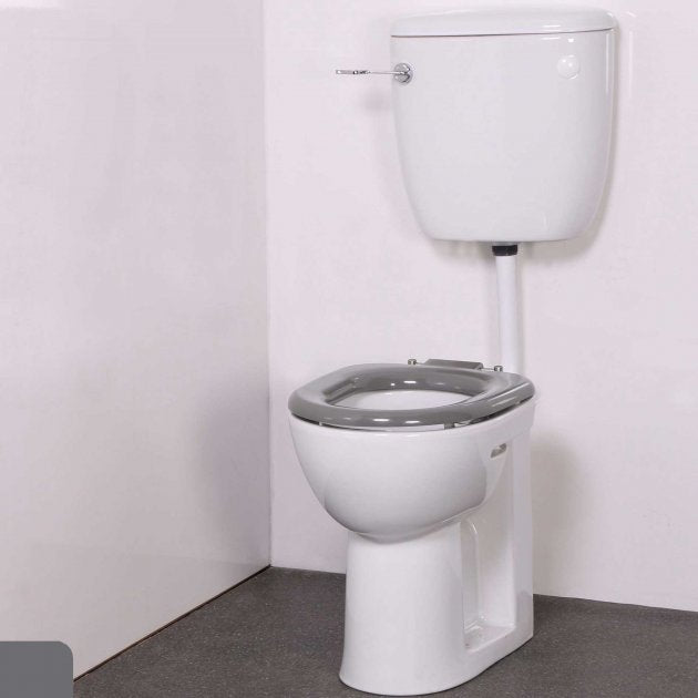 Nymas Nyma PRO Doc M Low Level Toilet Ware Set - Dark Grey Ring Seat - LLWARESET/DG