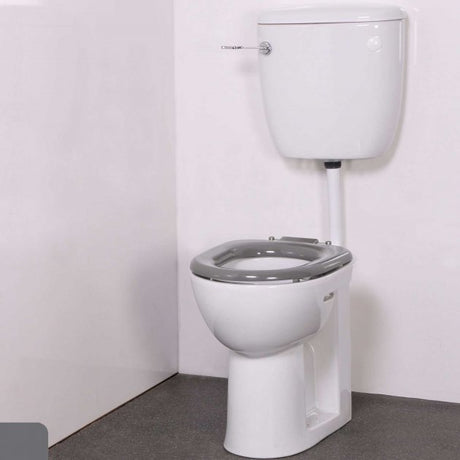 Nymas Nyma PRO Doc M Low Level Toilet Ware Set - Dark Grey Ring Seat - LLWARESET/DG