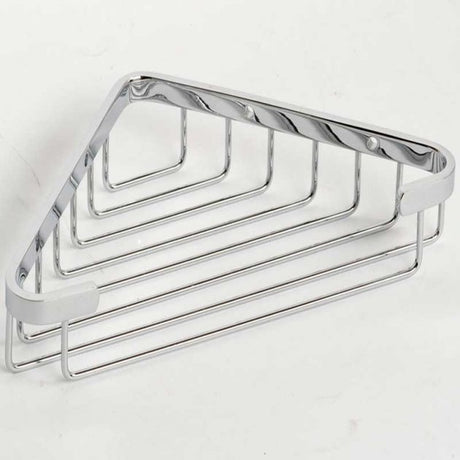 Nymas NymaSTYLE Brass Corner Shower Basket - Polished Chrome - 343012/CP