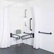 Nymas NymaCARE Doc M Shower Grab Rail Pack with Concealed Fixings - Dark Blue Grab Rails - 230402/DB
