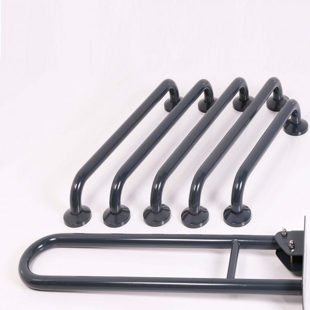 Nymas NymaCARE Concealed Fixings Grab Rails for Doc M Toilet Pack - Dark Grey - 230003/DG