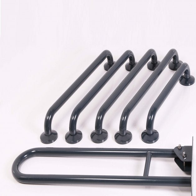 Nymas NymaCARE Concealed Fixings Grab Rails for Doc M Toilet Pack - Dark Grey - 230003/DG - TAP 'N' SHOWER