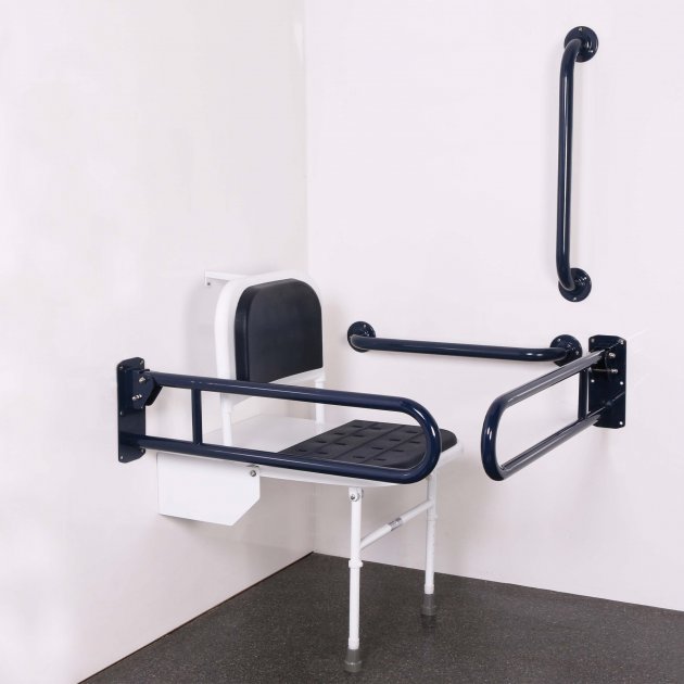 Nymas NymaPRO Doc M Changing Room Pack with Concealed Fixings - Dark Blue Grab Rails - 230401/DB