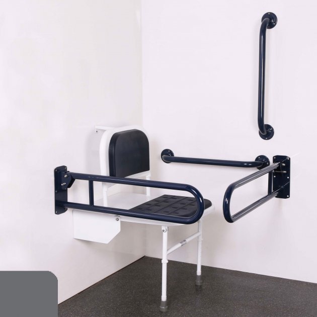 Nymas NymaPRO Doc M Changing Room Pack with Concealed Fixings - Dark Grey Grab Rails - 230401/DG - TAP 'N' SHOWER