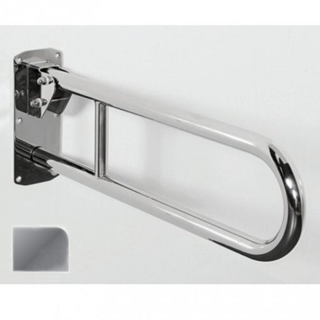 Nymas NymaPRO Stainless Steel Lift and Lock Hinged Grab Rail 650mm Length - Polished - 211865/SP