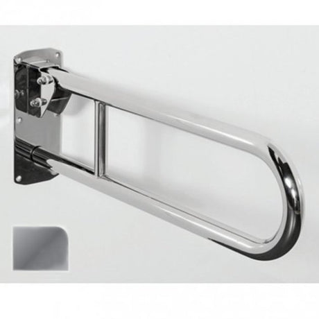 Nymas NymaPRO Stainless Steel Lift and Lock Hinged Grab Rail 650mm Length - Polished - 211865/SP