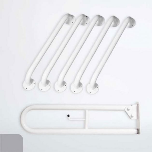 Nymas NymaPRO Exposed Fixing Grab Rails for Doc M Toilet Pack - Grey - BCCDMT-0/GY