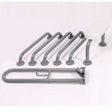 Nymas NymaPRO Exposed Fixing Grab Rails with Back Rest for Doc M Toilet Pack - Grey - BLLDMT-0/GY