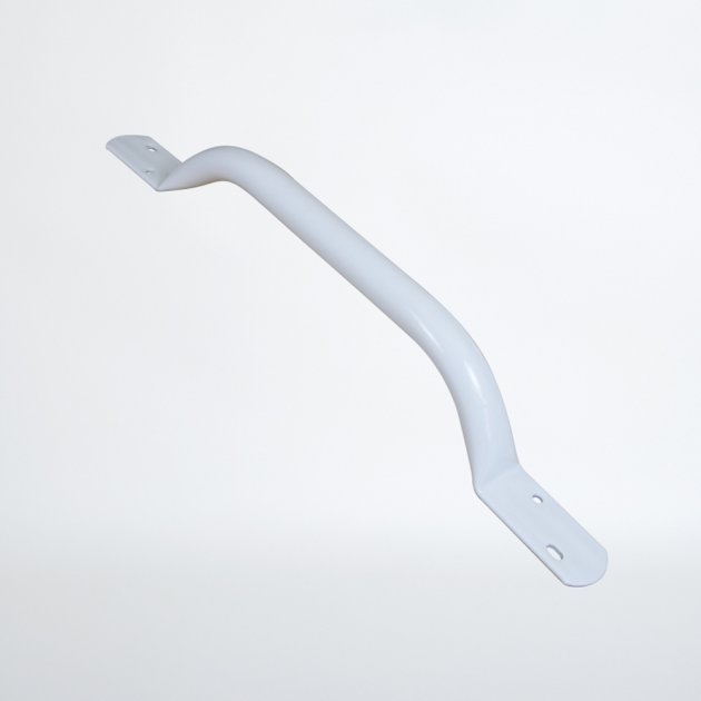 Nymas NymaPRO Flat End Steel Grab Rail 455mm Length - White - FESB-18/WH