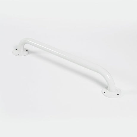 Nymas NymaPRO Round Flange Robust Steel Grab Rail 35mm Diameter 455mm Length - White - GR-18/35/WH