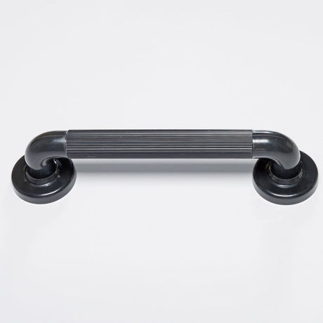 Nymas NymaPRO Plastic Fluted Grab Rail with Concealed Fixings 300mm Length - Black - PFGB-12/BL