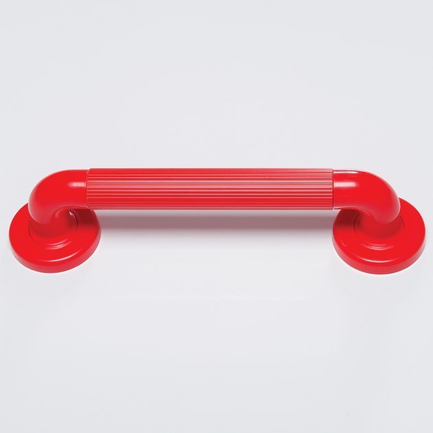 Nymas NymaPRO Plastic Fluted Grab Rail with Concealed Fixings 300mm Length - Red - PFGB - 12/RD - TAP 'N' SHOWER