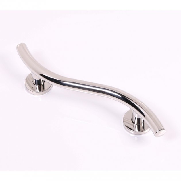 Nymas NymaSTYLE Curved Grab Rail with Concealed Fixings 480mm Length - Polished - 311648/SP