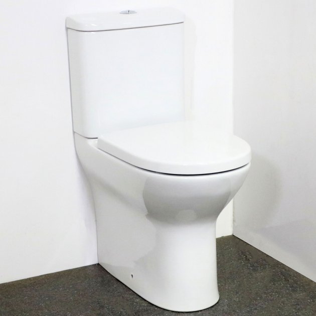 Nymas NymaSTYLE Comfort Height Close Coupled Toilet with Push Button Cistern - Soft Close Seat - 329010/WH