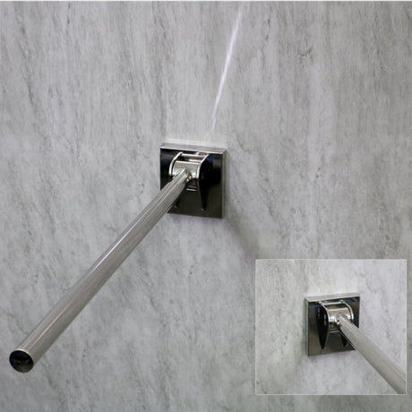 Nymas NymaPRO Premium Friction Single Arm Hinged Grab Rail with Concealed Fixings 800mm Length - Polished - 310480C/SP
