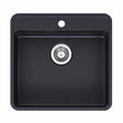 Reginox Ohio 1 Bowl Integrated Sink - Jet Black - OHIO 50X40 JB - TAP 'N' SHOWER