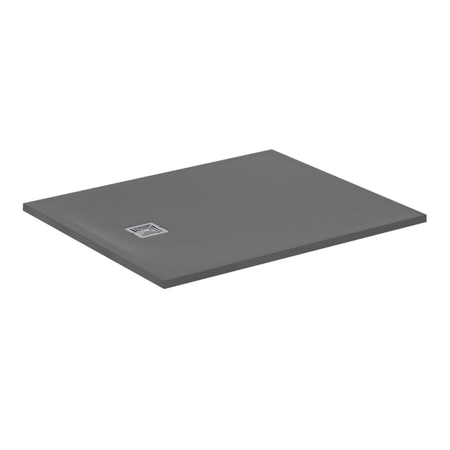 Ideal Standard Ultra Flat S + 1200 x 100mm Shower Tray - Concrete Grey - T5605FS - TAP 'N' SHOWER