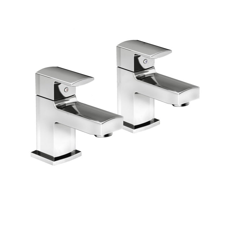 Oakham Paron Bath Pillar Tap Pair - Chrome - TAP 'N' SHOWER