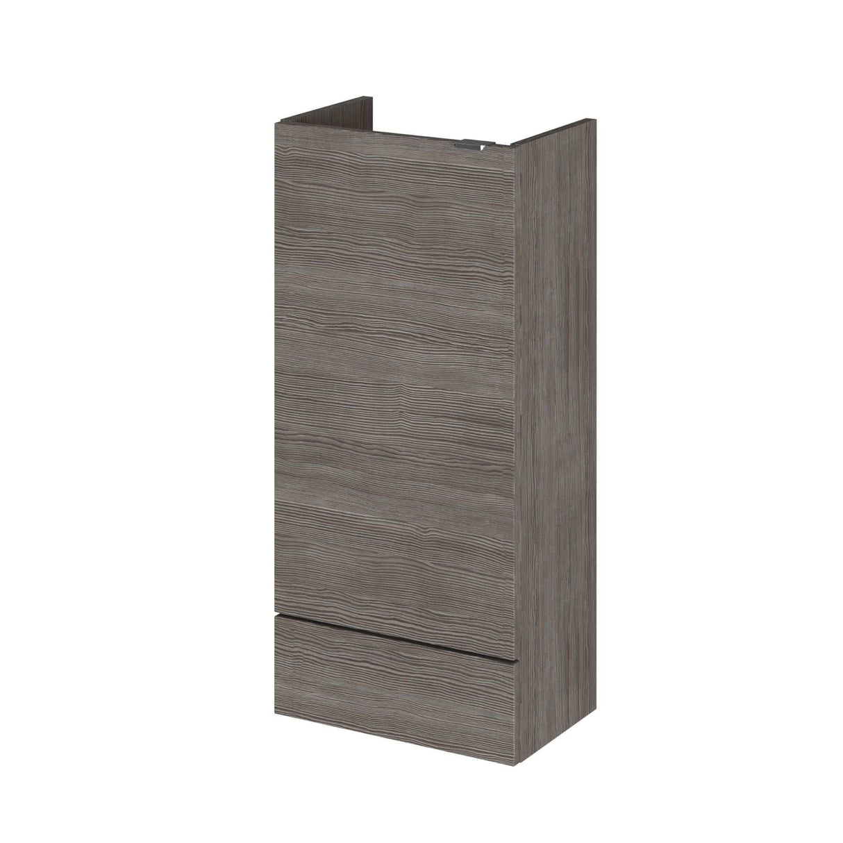 Hudson Reed Fusion compact 400mm brown grey Avola bathroom base unit with soft close door and FSC certified wood