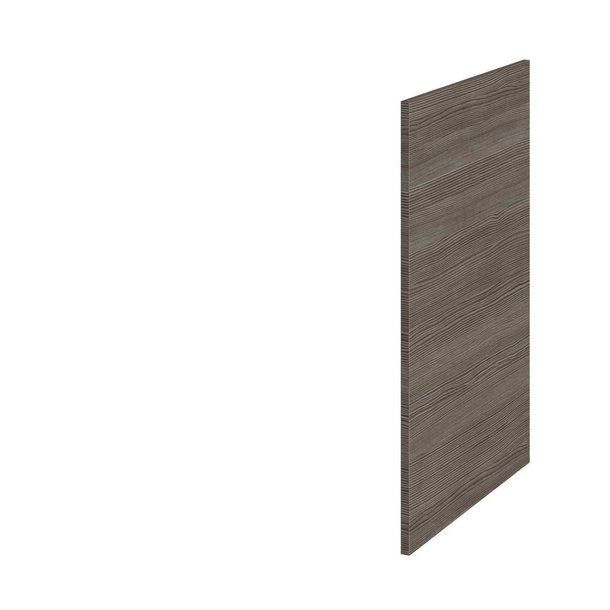 Hudson Reed Fusion brown grey Avola decorative bathroom end panel with wood grain finish