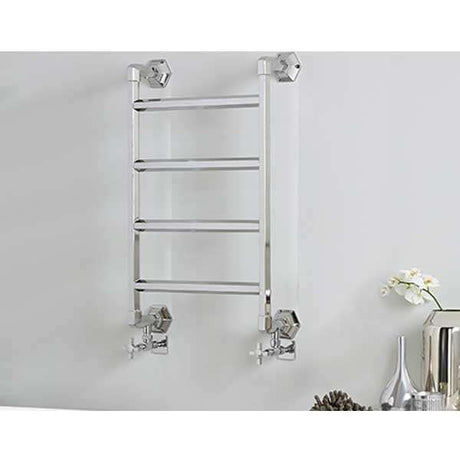 Vogue Art Moderne 4 Heated Towel Rail 835mm High x 700mm Wide, Dual Fuel - OG010B BR083070CP-HE
