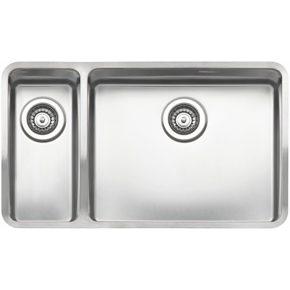 Reginox Ohio Elite Main Bowl Right Integrated Kitchen Sink 18 x 40 + 50 x 40 - OHIO 18X40+50X40 L - TAP 'N' SHOWER