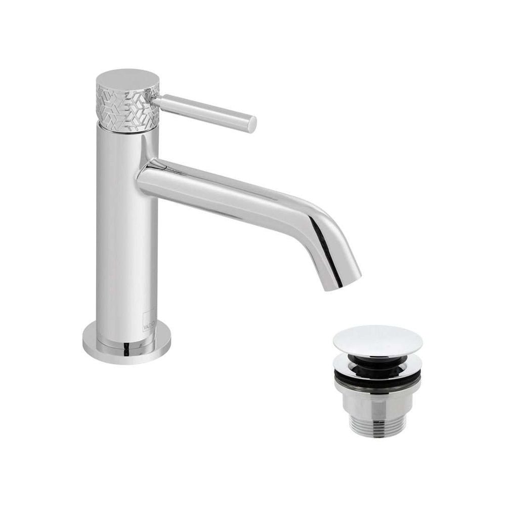 Vado Omika Slimline polished chrome deck mounted mono basin mixer tap with waste and lever control