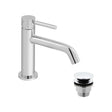 Vado Omika Slimline polished chrome deck mounted mono basin mixer tap with waste and lever control