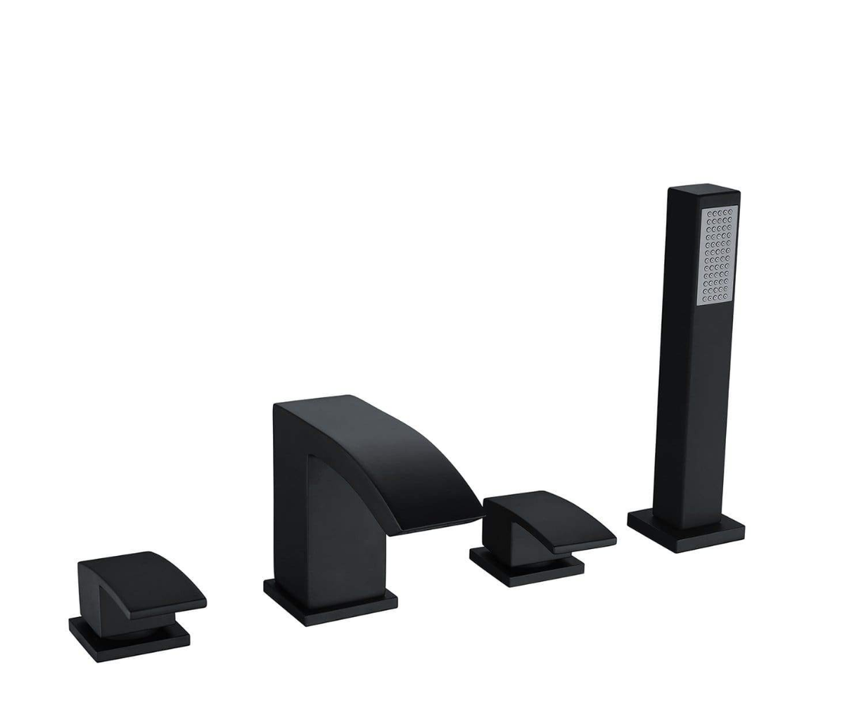 Wass Matt Black 4 Tap Hole Bath Shower Mixer - BIQONY08