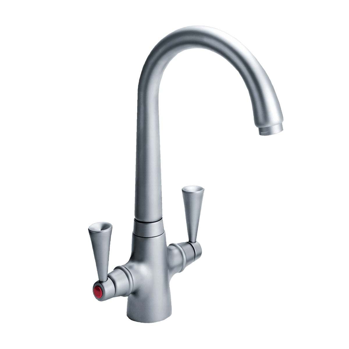Carron Phoenix Opus dual lever kitchen tap in brushed nickel with high-quality durable finish and modern design