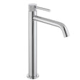 Vado Origins slimline chrome mono basin mixer tap with knurled accents