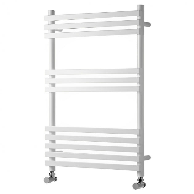 Towelrads Oxfordshire Straight Heated Towel Rail 750mm High x 500mm Wide - White - 120954 - TAP 'N' SHOWER