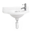 Burlington White Cloakroom Basin 1 Right Hand Tap Hole 505mm - P13R - TAP 'N' SHOWER