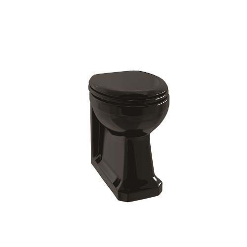 Burlington Back - to - Wall WC Pan 425 x 360mm - Jet Black - P14JET - TAP 'N' SHOWER
