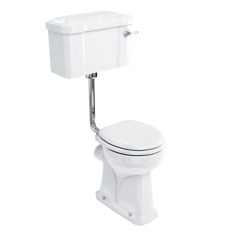 Burlington Regal White Low Level & High Level WC Pan Raised Height 48.5cm - P16 - TAP 'N' SHOWER