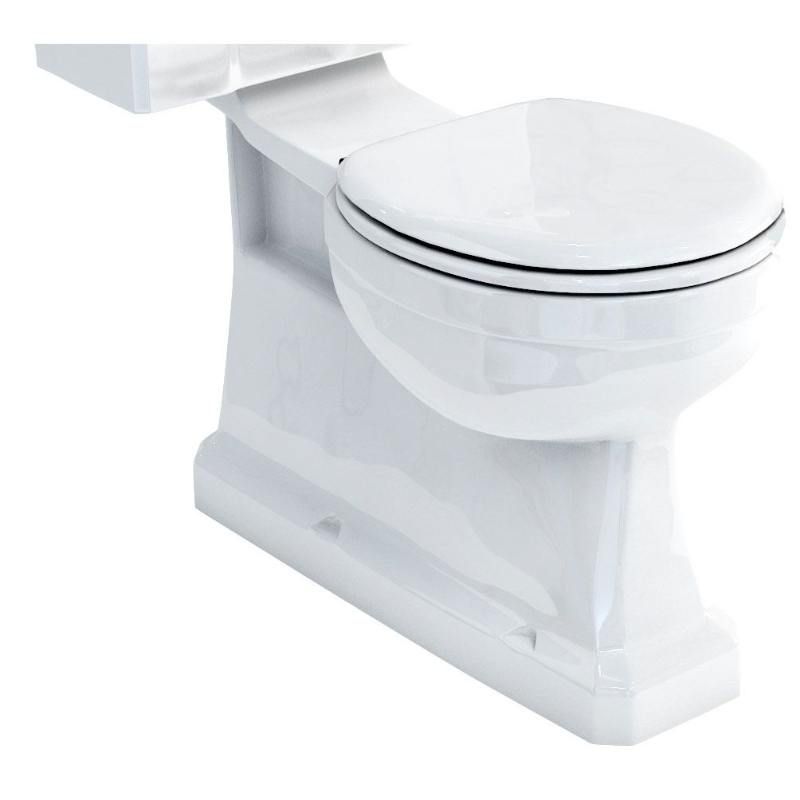 Burlington White Close Coupled WC Pan with S Trap Vertical Outlet - P18 - TAP 'N' SHOWER