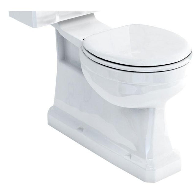 Burlington White Close Coupled WC Pan with S Trap Vertical Outlet - P18 - TAP 'N' SHOWER