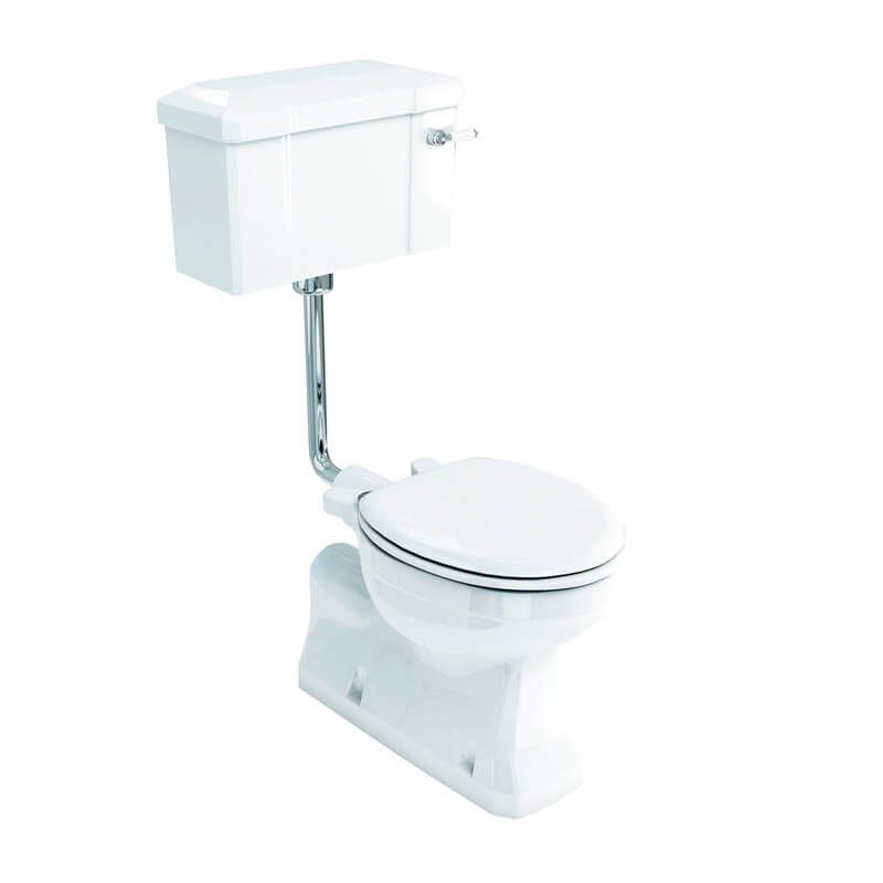 Burlington White Low Level & High Level S Trap WC Pan with Vertical Outlet - P19 - TAP 'N' SHOWER
