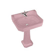 Burlington Bespoke Confetti Full Pedestal 680 x 290mm - Pink - P1PINK - TAP 'N' SHOWER