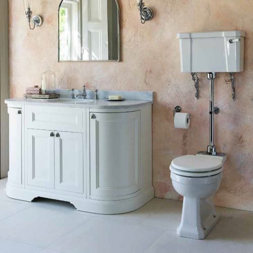 Burlington White Low Level & High Level S Trap WC Pan with Vertical Outlet - P19 - TAP 'N' SHOWER