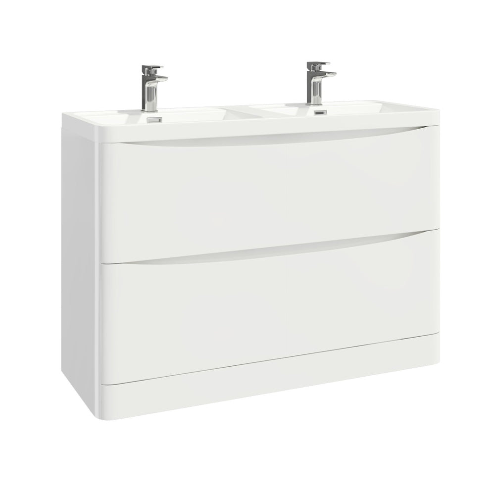 Scudo Bella 1200mm Floorstanding Unit Only - White - PAINT - BELLA - 1200FLOORCAB - GWTE - TAP 'N' SHOWER